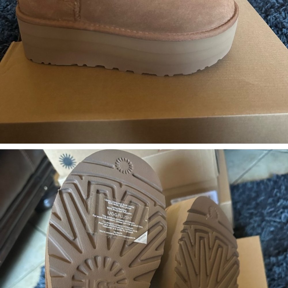 ugg size 8 chestnut mini platform